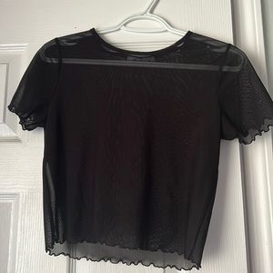 Black mesh top size medium but fits like a small or xs